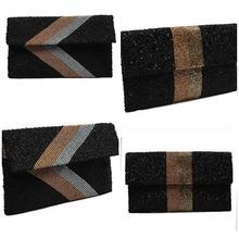 Color with Beads Clutch Bag