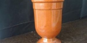 GLAZED ANTIQUE TWO TONE METAL URN PLANTER
