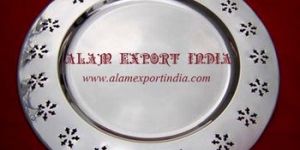 Border Design Metal Charger Plate