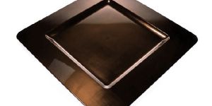 Metal Square Colored Charger Plate