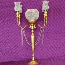 Crystal Candelabra with Crystal Bowl