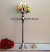 Silver Wedding Table Centerpiece