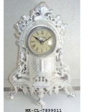 Aluminum Silverplated Desk Clock