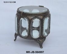 Clear Bevel Glass Antique Jewelry Box