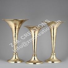 Aluminium Flower Vase Gold Finish