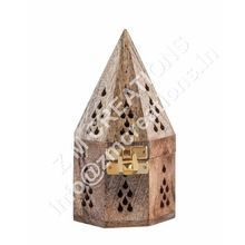 Cone Design Wood Incense Holder