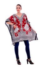 Caftan Tunic Polyester Maxi Poncho