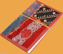 HAND EMBROIDERED COVER HAND MADE PAPER