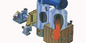 Vertical Four Pass Solids Fuel Fired Hot Water Boiler