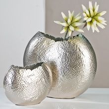 Silver Metal Flower Vase