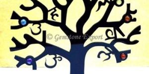 7 Chakra Sanskrit Gemstone Stand