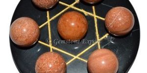 Gold Engraved Pentagram Ball Set