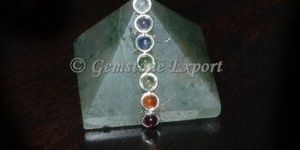 Green Aventurine Chakra Pyramids