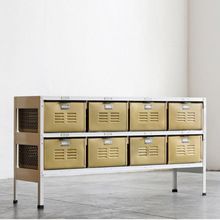 Industrial Iron Locker Style Cabinet