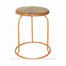 Industrial Rustic Iron Wood Stool
