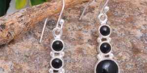Black Onyx Cab Earring