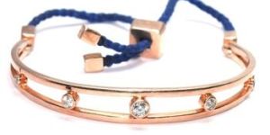 Cubic Zirconia Gemstone Unique Brass Bangle