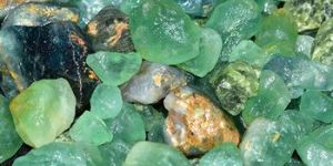 Natural Green Fluorite Rough Stone