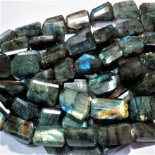 LASER Cut Labradorite FLAT Type Faceted Nuggets Gemstone Beads