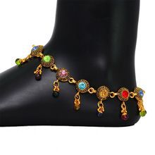 Multi Color Crystal Anklet