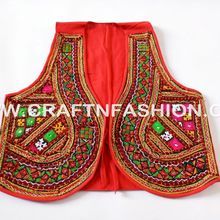 Embroidered Sleeve Less Jacket