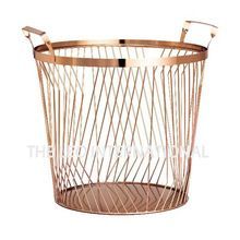 Decorative Copper Finish Wire Basket