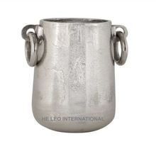 Large Raw Finish Metal Vase