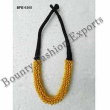 Bone Yello Black Necklace
