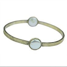 Gold Plated Pearl Bangle