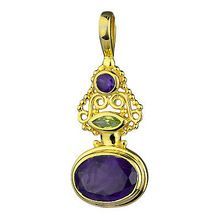 Peridot Gold Plated Pendant