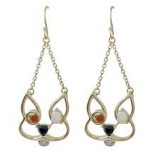 Silver Earrings with Gold Plating