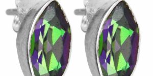 Silver Mystic Quartz Earrings