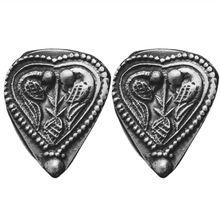 Silver Oxidized Plain Earring