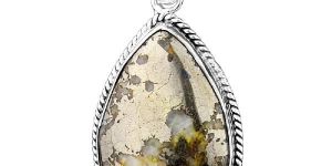 Silver Pyrite Jasper Pendant