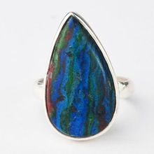 Silver Rainbow Calsilica Ring