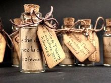 Empty Glass Bottles for Wedding Invites