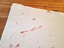 Flower Mottled, Deckle Edged Handmade Paper