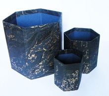 Paper Dustbin with Marble Print
