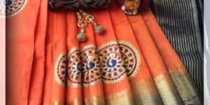 TK-SRICHAKRA Tussar Silk Saree