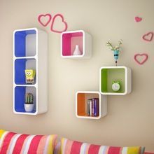 Wooden Cube Wall Shelves