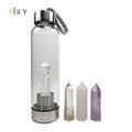 Glass Water Bottle with Crystal