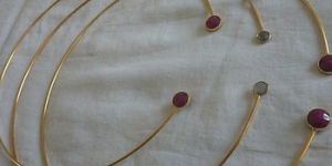 Alloy Gold Flexible Metal Necklace