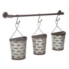HANGING GALVANIZE MINI BUCKET POT