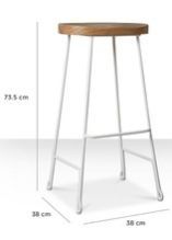 ROUND WOODEN BASE BAR STOOL