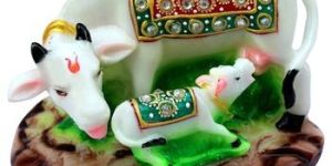 Kamdhenu Cow with Calf Idol Statue