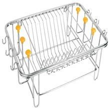 Stainless Steel Kitchen Plate, Spoon and Glass Storage Rack