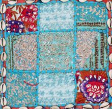 Embroidered Patch Work Cushion Cover