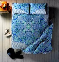 Blue Ombre Mandala Bed Sheet