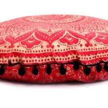 Handmade Gold Ombre Mandala Floor Pillows