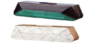 Ladies Wood and Resin Clutch Purses